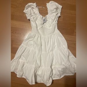 Princess Polly Short Summer Dress- White